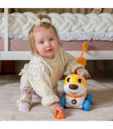 WOOPIE Interaktywny Piesek 2w1 Pchacz Szczekający 360° 6m+