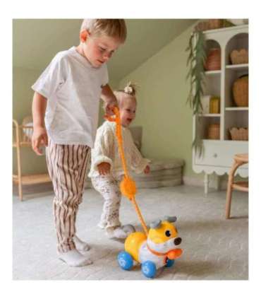 WOOPIE Interaktywny Piesek 2w1 Pchacz Szczekający 360° 6m+