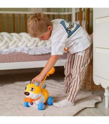 WOOPIE Interaktywny Piesek 2w1 Pchacz Szczekający 360° 6m+