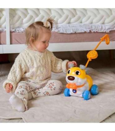 WOOPIE Interaktywny Piesek 2w1 Pchacz Szczekający 360° 6m+