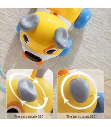 WOOPIE Interaktywny Piesek 2w1 Pchacz Szczekający 360° 6m+