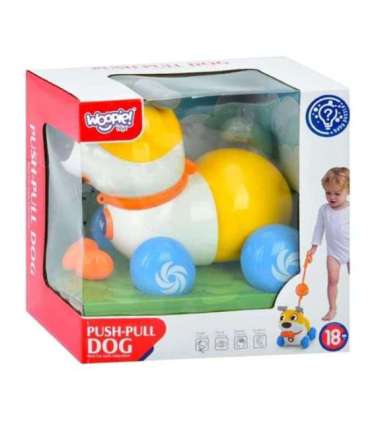 WOOPIE Interaktywny Piesek 2w1 Pchacz Szczekający 360° 6m+