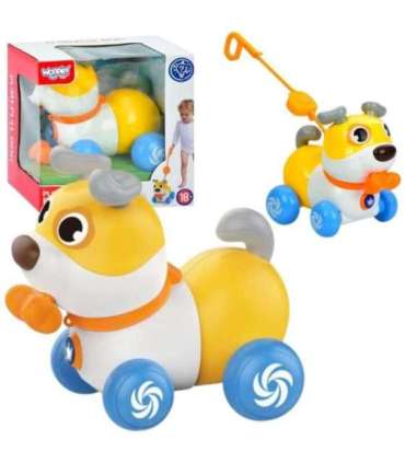 WOOPIE Interaktywny Piesek 2w1 Pchacz Szczekający 360° 6m+