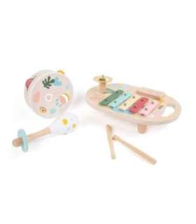 CLASSIC WORLD Zestaw Instrumenty Muzyczne dla Dzieci Cymbałki Bębenek Grzechotka  5 el.