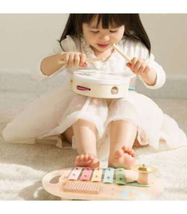 CLASSIC WORLD Zestaw Instrumenty Muzyczne dla Dzieci Cymbałki Bębenek Grzechotka  5 el.