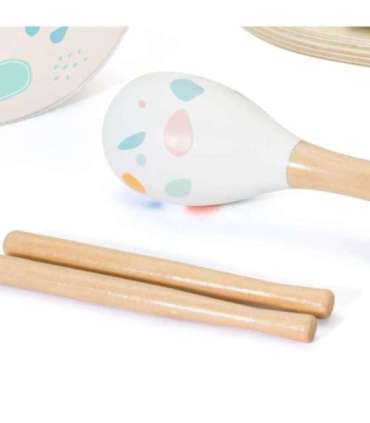 CLASSIC WORLD Zestaw Instrumenty Muzyczne dla Dzieci Cymbałki Bębenek Grzechotka  5 el.