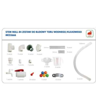 MASTERKIDZ torude süsteem tahvlile STEM, 84 osa, veega kuulirada