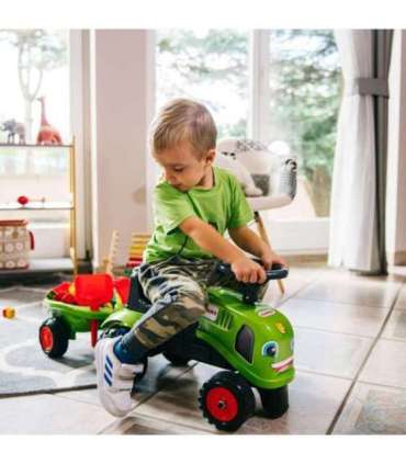 FALK Traktorek Baby Claas Zielony z Przyczepką + akc. od 1 roku