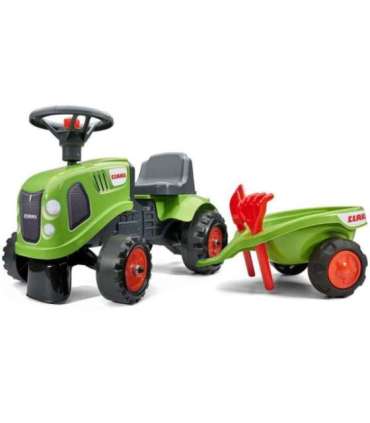 FALK Traktorek Baby Claas Zielony z Przyczepką + akc. od 1 roku