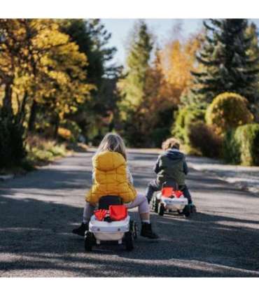 FALK Traktorek Baby Valtra Biały z Przyczepką + akc. od 1 roku