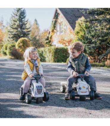 FALK Traktorek Baby Valtra Biały z Przyczepką + akc. od 1 roku