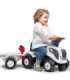 FALK Traktorek Baby Valtra Biały z Przyczepką + akc. od 1 roku