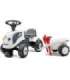 FALK Traktorek Baby Valtra Biały z Przyczepką + akc. od 1 roku