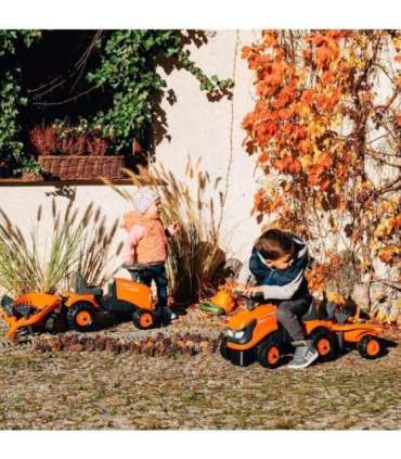 FALK Traktorek Kubota Pomarańczowy z Przyczepką + akc. od 1 roku