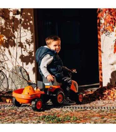 FALK Traktorek Kubota Pomarańczowy z Przyczepką + akc. od 1 roku