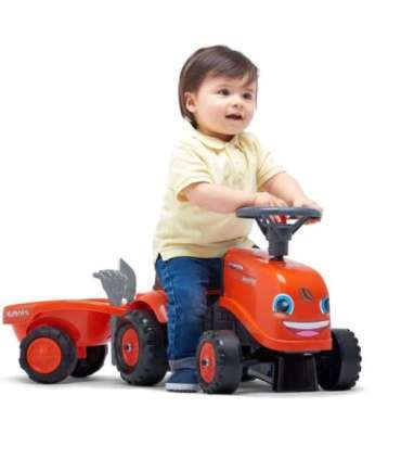 FALK Traktorek Kubota Pomarańczowy z Przyczepką + akc. od 1 roku
