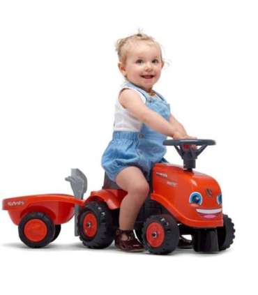 FALK Traktorek Kubota Pomarańczowy z Przyczepką + akc. od 1 roku