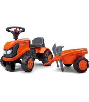FALK Traktorek Kubota Pomarańczowy z Przyczepką + akc. od 1 roku