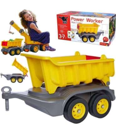 BIG Przyczepka Do Jeździków Power Worker Maxi Ruchoma Platforma