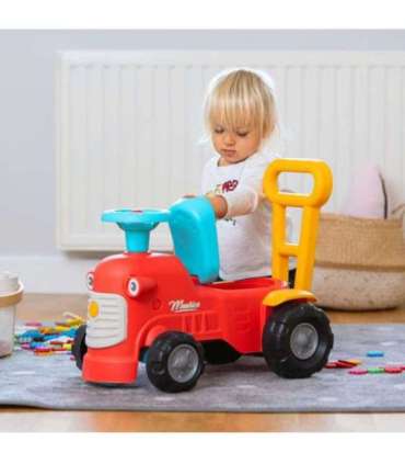 FALK Maurice Traktorek Jeździk Czerwony Pchacz Odpychacz Schowek od 1 roku