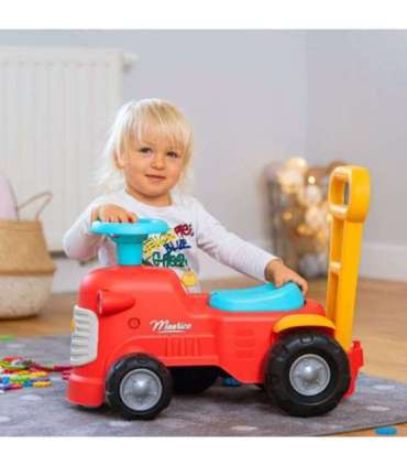 FALK Maurice Traktorek Jeździk Czerwony Pchacz Odpychacz Schowek od 1 roku
