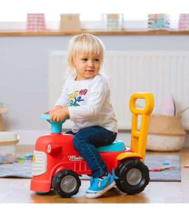 FALK Maurice Traktorek Jeździk Czerwony Pchacz Odpychacz Schowek od 1 roku