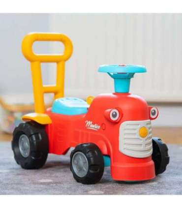 FALK Maurice Traktorek Jeździk Czerwony Pchacz Odpychacz Schowek od 1 roku
