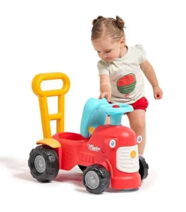 FALK Maurice Traktorek Jeździk Czerwony Pchacz Odpychacz Schowek od 1 roku