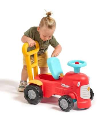 FALK Maurice Traktorek Jeździk Czerwony Pchacz Odpychacz Schowek od 1 roku
