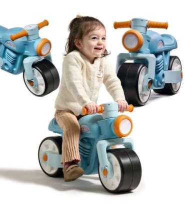 FALK Jeździk Biegowy Ciche Koła Motor Prem1er Retro Niebieski 1+