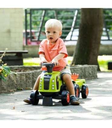 FALK Jeździk Claas 470 Arion Zielony z Przyczepką  + Zestaw do piasku