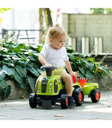 FALK Jeździk Claas 470 Arion Zielony z Przyczepką  + Zestaw do piasku