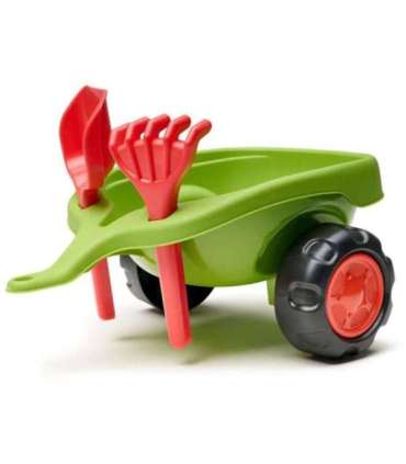 FALK Jeździk Claas 470 Arion Zielony z Przyczepką  + Zestaw do piasku