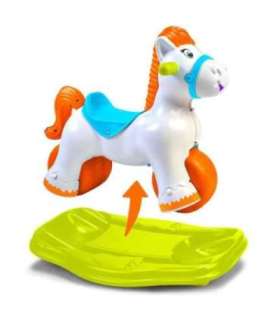 FEBER Interaktywny Bujany Konik 2w1 – Jeździk Biegowy