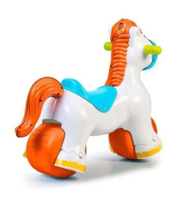 FEBER Interaktywny Bujany Konik 2w1 – Jeździk Biegowy