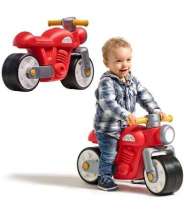 FALK Jeździk Biegowy Ciche Koła Motor Prem1er Retro Czerwony 1+