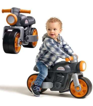 FALK  Jeździk Biegowy Ciche Koła Motor Prem1er Retro Czarny 12m+