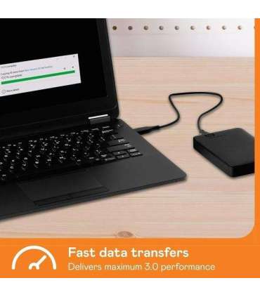 Western Digital WDBUZG0010BBK-WESN Elements SE Black External HDD, 1TB, USB3.1 Gen1, 5400 RPM