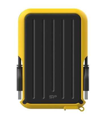 Silicon Power SP020TBPHD66SS3Y Armor A66 portable HDD, 2 TB, USB3.2 gen 1, Yellow, Certificate