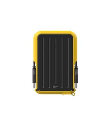 Silicon Power SP050TBPHD66LS3Y Armor A66 portable HDD, 5 TB, USB 3.2 Gen 1, Black, Yellow