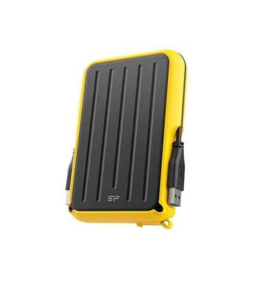 Silicon Power SP050TBPHD66LS3Y Armor A66 portable HDD, 5 TB, USB 3.2 Gen 1, Black, Yellow