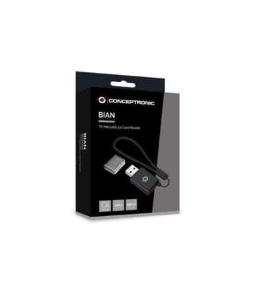 Conceptronic BIAN07B TF/MicroSD 3.0 Card Reader, USB 3.2 Gen 1 Type-A, 5 Gbps, (Micro-)SD, UHS-I