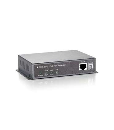 LevelOne POR-0200 PoE Network Network Repeater, Cascadable, 200 m, 10/100Base-T(X), Wall