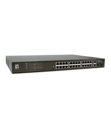 LevelOne GEP-2821 GEP-2821, Unmanaged, Gigabit Ethernet (10/100/1000), PoE, Rack mount, 1U