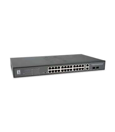 LevelOne GEP-2841 GEP-2841, Managed, L2, Gigabit Ethernet (10/100/1000), PoE, Rack mount, 1U