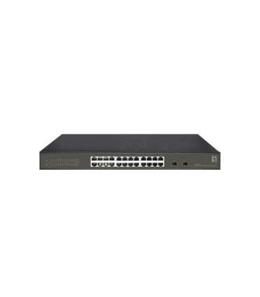 LevelOne GES-2126 Hilbert 26-Port Gigabit Smart Lite Switch, 24x RJ45, 2x SFP, Managed, L2, Gigabit