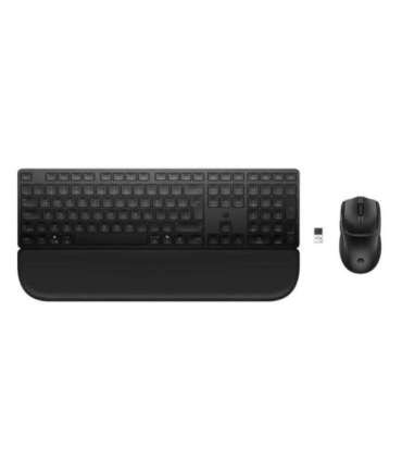 HP 585C Multi-Device Dual-Mode Mouse Keyboard Combo with Palm Rest, Copilot Key - Black - US ENG
