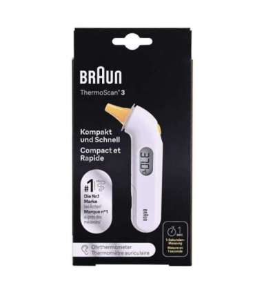 Braun ThermoScan 3 Contact White Ear