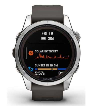 Garmin fēnix 7S Pro 3.05 cm (1.2") MIP 42 mm Digital 240 x 240 pixels Touchscreen Silver Wi-Fi GPS (satellite)
