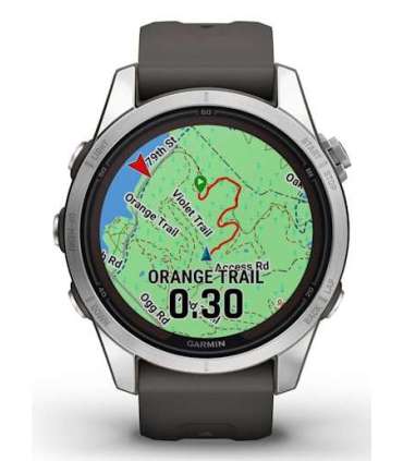 Garmin fēnix 7S Pro 3.05 cm (1.2") MIP 42 mm Digital 240 x 240 pixels Touchscreen Silver Wi-Fi GPS (satellite)
